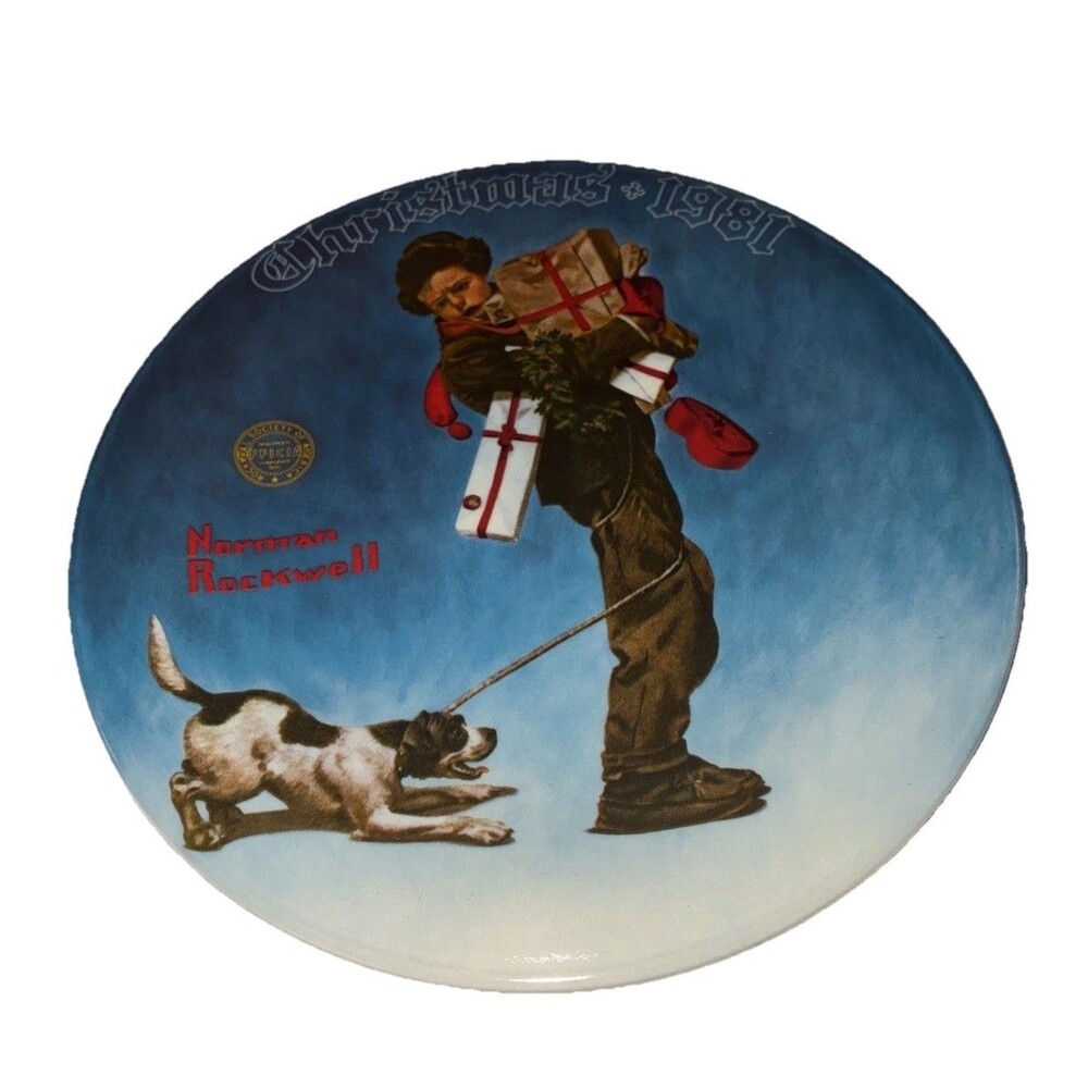 1981 Wrapped Up in Christmas Knowles~ Norman Rockwell Plate~COA, Booklet & Box